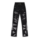 BLACK GNARLY STRAIGHT-FIT JEANS