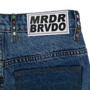 MULTICOLOR STUD CINCHED STRAIGHT-FIT JEANS