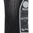 BLACK PATCHED ARCH STRAIGHT-FIT JEANS