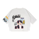 WHITE ARCHED COLLAGE T-SHIRT
