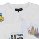 WHITE ARCHED COLLAGE T-SHIRT