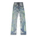 MULTICOLOR STUDDED RELAXED-FIT JEANS