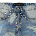 MULTICOLOR STUDDED RELAXED-FIT JEANS