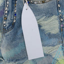 MULTICOLOR STUDDED RELAXED-FIT JEANS