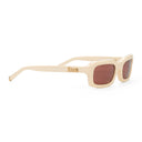 WHITE/BROWN STEVE FRAME SUNGLASSES