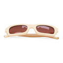 WHITE/BROWN STEVE FRAME SUNGLASSES