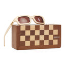 WHITE/BROWN STEVE FRAME SUNGLASSES