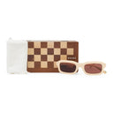 WHITE/BROWN STEVE FRAME SUNGLASSES