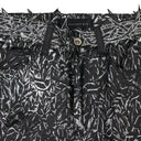 BLACK FOIL LEATHER PANTS