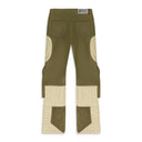 TAN RAISED WINDOW (LEATHER) PANTS