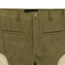 TAN RAISED WINDOW (LEATHER) PANTS