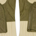 TAN RAISED WINDOW (LEATHER) PANTS