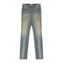 YELLOW DENIM STRAIGHT-FIT JEANS