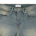 YELLOW DENIM STRAIGHT-FIT JEANS