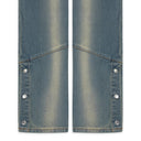 YELLOW DENIM STRAIGHT-FIT JEANS