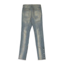 YELLOW DENIM STRAIGHT-FIT JEANS