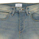 YELLOW DENIM STRAIGHT-FIT JEANS