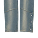 YELLOW DENIM STRAIGHT-FIT JEANS