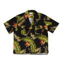 BLACK SNAP HAWIIAN BUTTON-DOWN SHIRT