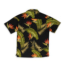 BLACK SNAP HAWIIAN BUTTON-DOWN SHIRT