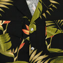 BLACK SNAP HAWIIAN BUTTON-DOWN SHIRT