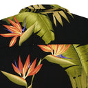 BLACK SNAP HAWIIAN BUTTON-DOWN SHIRT