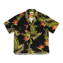BLACK SNAP HAWIIAN BUTTON-DOWN SHIRT