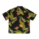 BLACK SNAP HAWIIAN BUTTON-DOWN SHIRT
