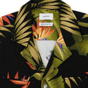 BLACK SNAP HAWIIAN BUTTON-DOWN SHIRT