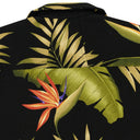 BLACK SNAP HAWIIAN BUTTON-DOWN SHIRT