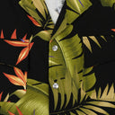 BLACK SNAP HAWIIAN BUTTON-DOWN SHIRT