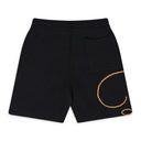 BLACK GP KNIT SCRIPT SHORTS