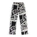 BLACK/WHITE STRADA SILK TRACK PANTS