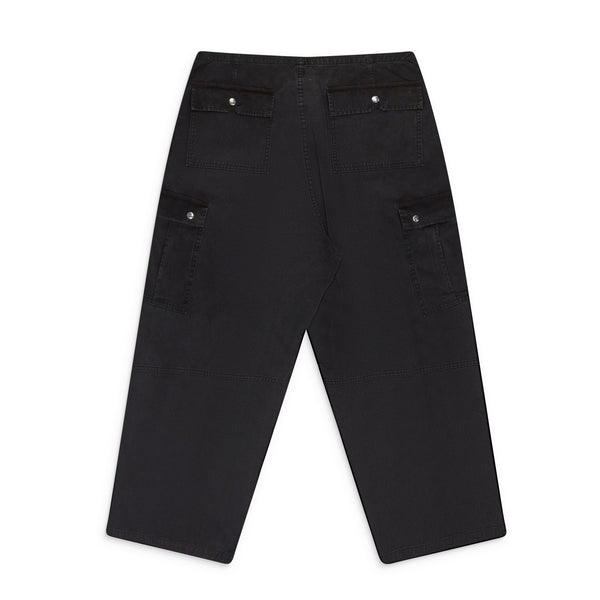 BLACK WASHED PARACHUTE PANTS TRACK PANTS