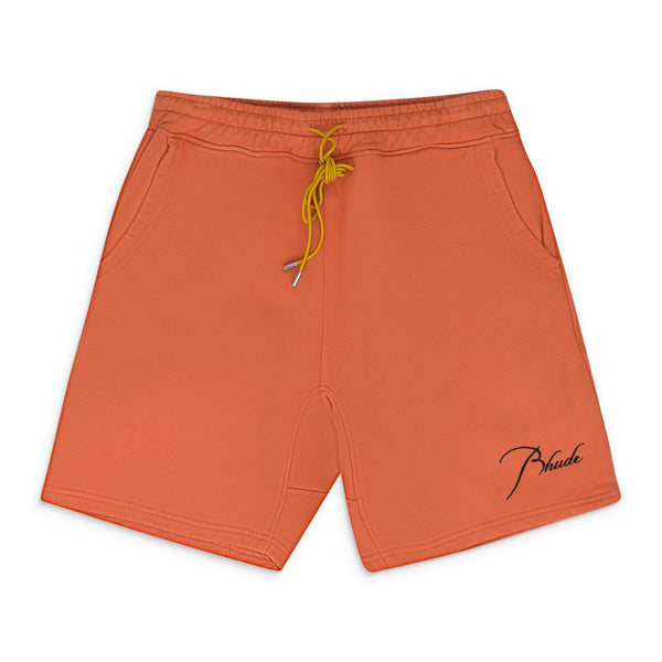 ORANGE SCRIPT LOGO SHORTS