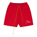 RED TERRY SHORTS