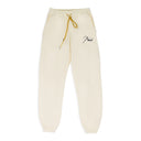 WHITE TERRY SWEATPANTS