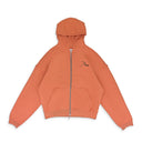 ORANGE ZIP UP HOODIE