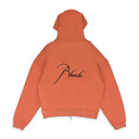 ORANGE ZIP UP HOODIE
