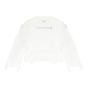 WHITE LAYERED JERSEY BUTTON-DOWN SHIRT