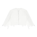 WHITE LAYERED JERSEY BUTTON-DOWN SHIRT