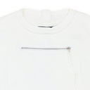 WHITE LAYERED JERSEY BUTTON-DOWN SHIRT
