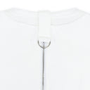WHITE LAYERED JERSEY BUTTON-DOWN SHIRT