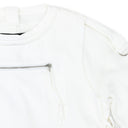 WHITE LAYERED JERSEY BUTTON-DOWN SHIRT
