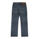 INDIGO LOW-WAIST FLARE DENIM BOOTCUT JEANS