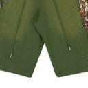 GREEN FLAME GLASS SWEATSHORTS