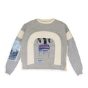 MULTICOLOR ARCHED COLLAGE SWEATSHIRT