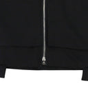 BLACK ZIPPERED MULTILAYER HOODIE