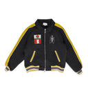 BLACK LE SOLEIL SATIN BOMBER