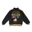 BLACK LE SOLEIL SATIN BOMBER